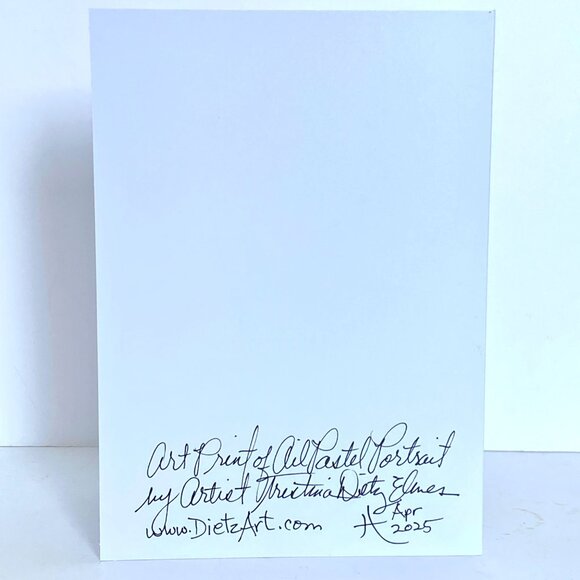 Green Girl Art Print 5x7in Blank Greeting Card and Envelope Suitable for Framing - Picture 3 of 4